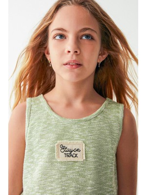 Nk Kids U Yakalı Askılı Kollu Lastik Belli Kız Çocuk Bluz 8-14 Yaş 36303