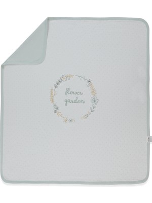 Bebetto Interlok Battaniye (Flower Garden) Mint