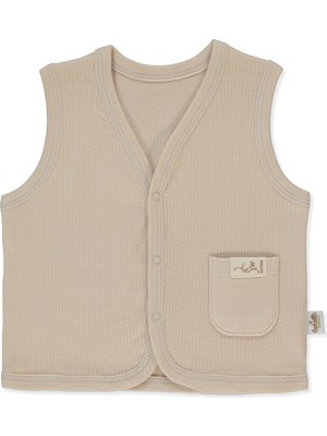 Bebetto Organik Raporlu Interlok Yelek (Organıc Be Nature) Bej