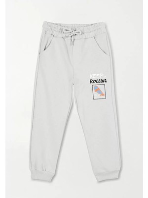 Alg ERKEK ÇOCUK MİNİMAL DESENLİ 2 İP ŞARDONSUZ ALT EŞOFMAN %75 PAMUK