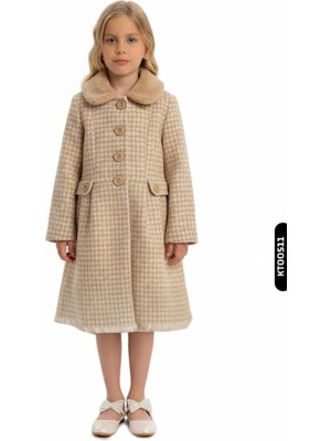 Damasqino Kız Çocuk Kaban 4-8 Yaş 1052