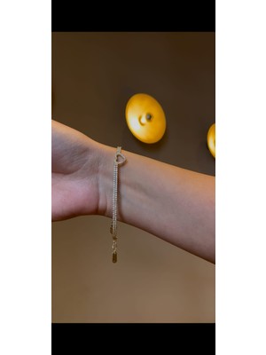 Rubibes Jewelry 14K Kaplama Kalpli Çelik Bileklik