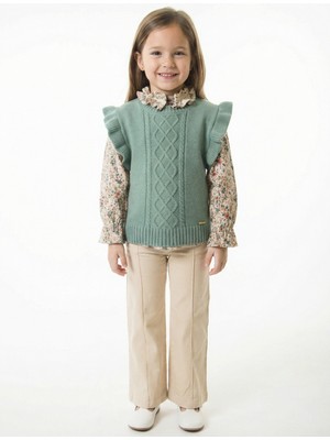 Top Girl Kız Çocuk 3lu Alt Üst Takım 3-7 Yaş 4778