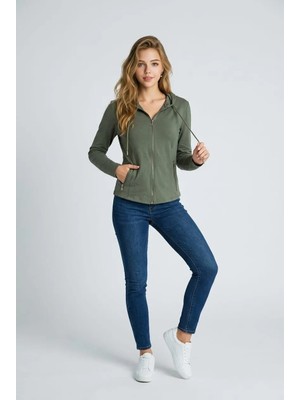Trendniva Fermuarlı Kapüşonlu Sweatshirt