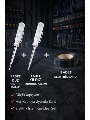 ZMR Lumıxa Duz+Yıldız Kontrol Kalemi+Elektrik Bandı (Set)