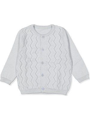 Bebetto Triko Hırka (Zikzak Desen) Gri