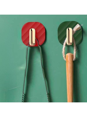By Nevser® 2li Yapışkanlı Retro Askılık Dolap Kapak Kulpu Yeşil