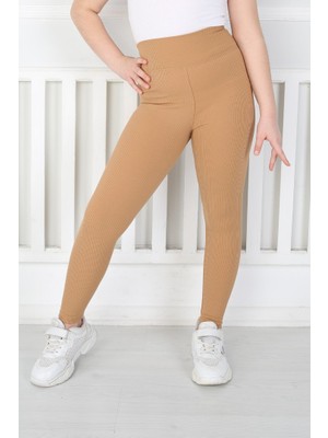 Libas Verda Dar Paça Birinci Kalite Fitilli Kumaş Hardal Kız Çocuk Günlük Tayt