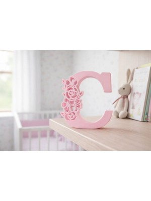 Kafs Store Bebek & Çocuk Odası Için Dekoratif C Harfi | 14X15X2 cm