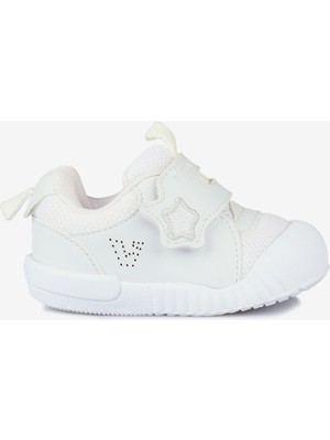 Vicco Monny Baskılı Kız Ilk Adım Beyaz Sneaker Ortopedik Taban Destekli