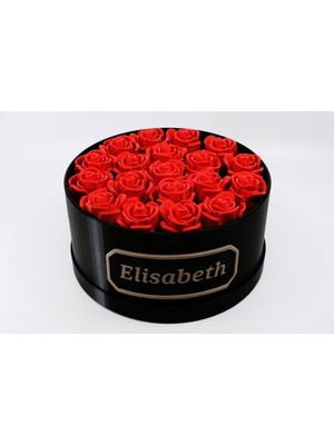 Uranos 3D Baskı Kişiye Özel Solmayan Gül Kutusu - Isimli Dekoratif Hediye Aranjmanı