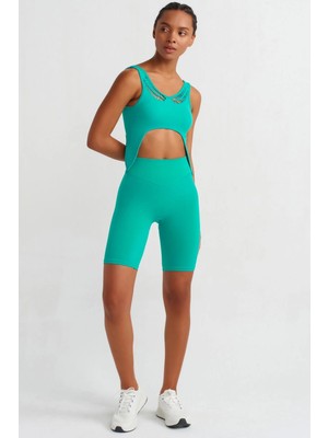 COMEUP V Bel Orta Toparlayıcı Biker Şort Pool Green