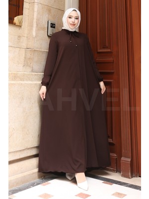 Moda Hayme A Kesim Ferace - Yarım Mevlana Model - Medine Ipeği