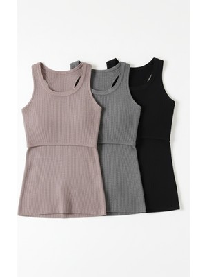 Maternel Kolsuz Triko Emzirme Üstü