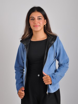  hakiki kuzu derisi kapşonlu çift taraflı süet ultra hafif suya dayanıklı deri ceket