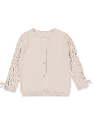 Bebetto Triko Hırka (Burgu Desen) Ekru