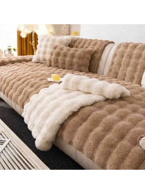 new colourse Peluş 3 Kişilik Kanepe Örtüsü 1 Adet 80X200CM Örtü