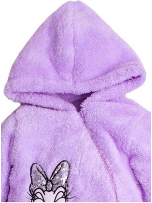 Chicsy Baby Kışlık Tatlı Peluş Pamuklu Nakışlı Kapüşonlu Welsoft Tulum