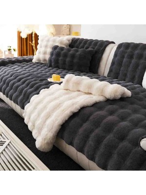 new colourse Peluş 3 Kişilik Kanepe Örtüsü 1 Adet 80X200CM Örtü