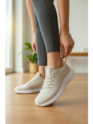 Enoch Kadın Degradeli Örgü Saya Yapılı ve Bağcıklı Spor Ayakkabı