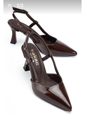 SHC4200 Hoost Kahverengi Rugan Topuklu Ayakkabı