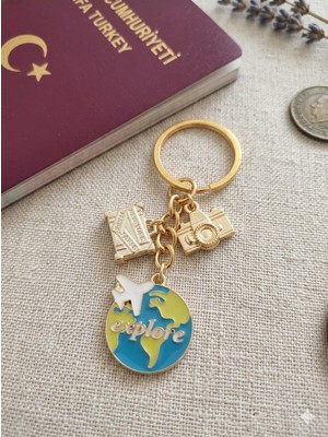 Seyahat Anahtarlık / Seyahat Manifest Anahtarlık / Uçak Pasaport Anahtarlık / Seyahat Severe Hediye