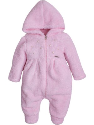 Chicsy Baby Kışlık Tatlı Peluş Pamuklu Incili Kapüşonlu Welsoft Tulum