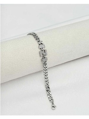 SY Aksesuar 14K Silver Kuyumcu Model Harf Bileklik