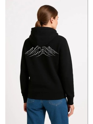 paris store Nihilist Penguen Özel Tasarım Oversize Kapüşonlu Sweatshirt - Siyah