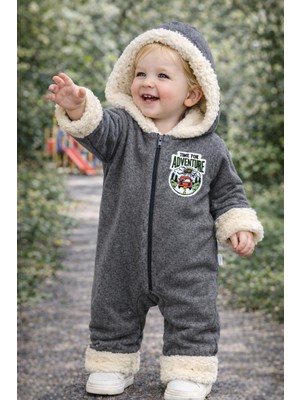 Chicsy Baby Kışlık Tatlı Içi Kürklü Kapüşonlu Bebek Astronot Tulum Fermuarlı, Kışlık Tulum