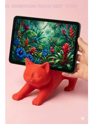 Oxyteez Telefon Standı Masaüstü Tutucu Kedi Figürlü Dekoratif Telefon Holder Destek Aparatı