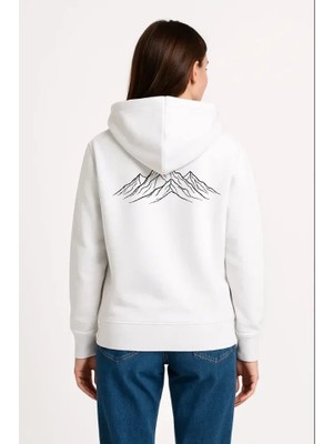 paris store Nihilist Penguen Özel Tasarım Oversize Kapüşonlu Sweatshirt - Beyaz