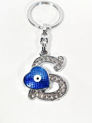 Moncuk Design Taşlı “s” Harfi Nazar Detaylı Anahtarlık – Zarif Tasarım ve Kişisel Anlam