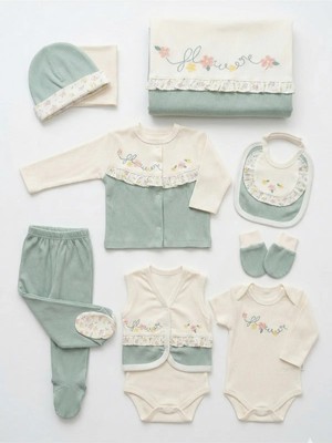 Ens Group Avm Nakışlı %100 Pamuk Unisex Bebek Hastane Çıkışı 10’lu Set – 0–1 Yaş