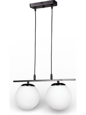 Elizim Home Lighting Gups 2'li Siyah Modern Avize