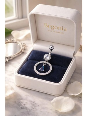Begonia Accessories 316L Cerrahi Çelik Göbek Piercing Zirkon Taşlı – 2026 Fashion Premium Seri Belly Button Piercing – Kararma Yapmaz, Alerji Karşıtı, Paslanmaz Çelik Göbek Küpesi – Kadın Trend Takı - GP46