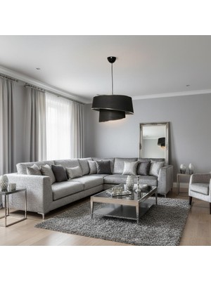 Elizim Home Lighting Pasta 2 Katlı Abajur Sarkıt Avize