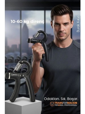 Creatividad Solutions Progrip Ayarlanabilir Profesyonel El Yayı 10-60 kg | Paslanmaz Çelik Bilek Güçlendirici