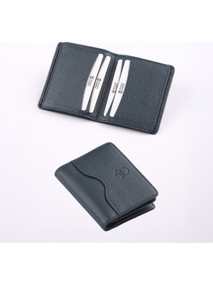 Ancora Leather Hakiki Deri KARTLIK-26207-LACIVERT