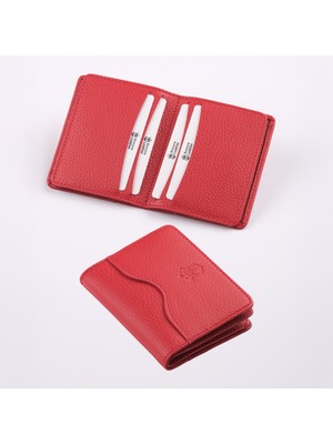 Ancora Leather Hakiki Deri KARTLIK-26207-KIRMIZI