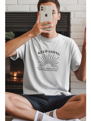 Velmora Fashion Unisex Oversize 24/1 Penye Dtf Baskılı Tişört - DTF242