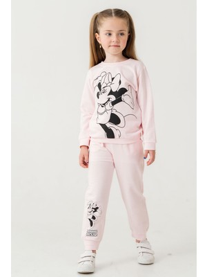 Chicsy Baby Kız Çocuk Minnie Mouse Baskılı Mevsimlik Eşofman Takımı 2-3-4-5-6 Yaş