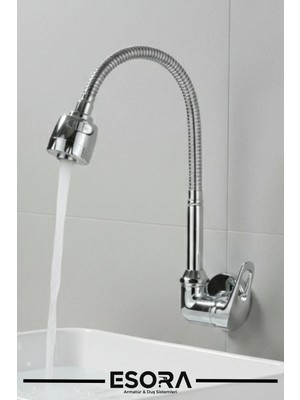 Esora Duvardan Tek Su Çıkışlı Yağmurlama Fonksiyonlu Banyo ve Mutfak Bataryası