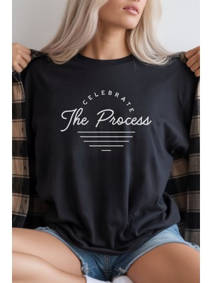 Velmora Fashion Unisex Oversize 24/1 Penye Dtf Baskılı Tişört - DTF283