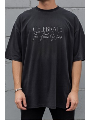 Velmora Fashion Unisex Oversize 24/1 Penye Dtf Baskılı Tişört - DTF284