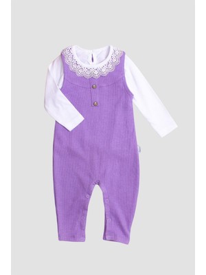 Chicsy Baby Waffle Görselli Iç Badili Tatlı Dantel Detaylı  Esnek Pamuklu Bebek 2\'litulum