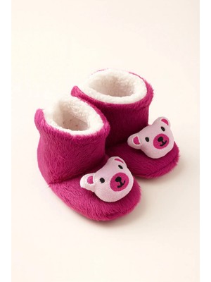 Minissa Baby Kids  Ev Botu-Panduf Kaymaz Taban Peluş Kafalı Unisex