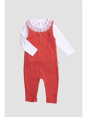 Chicsy Baby Waffle Görselli Iç Badili Tatlı Dantel Detaylı  Esnek Pamuklu Bebek 2\'litulum