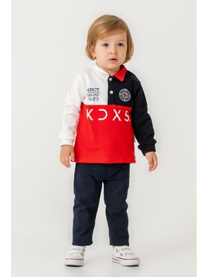 Kidex’s Baby Erkek Bebek Pamuklu Polo Takım Pantolon Üst Ikili Takım Düğün Doğum Günü Nişan Nikah Bayram