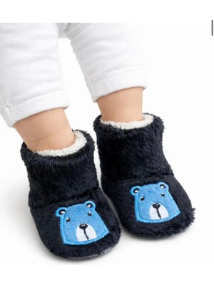 Minissa Baby Kids Çocuk Panduf, Bebek Ev Botu  Desenli Sevimli Nakışlı Patik